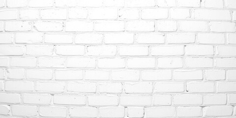 Wall Mural - White brick wall texture background for design and decoration projects, background, clean