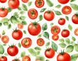 © lazareliu - Transparent tomato creative watercolor background