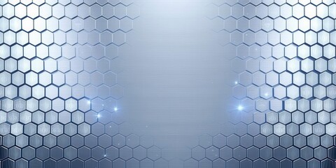 Wall Mural - Hexagonal abstract metal background with light shining through, creating a beautiful geometric pattern, light, hexagon