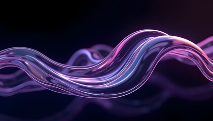 a dramatic 3D design featuring a wide transparent purple waves. 