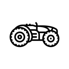 Poster - autonomous tractor robot harvests line icon vector. autonomous tractor robot harvests sign. isolated contour symbol black illustration