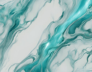 Wall Mural - Transparent turquoise marble background