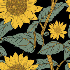 Wall Mural - sunflowers