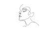 © sagor - Continuous one single minimal line drawing woman face