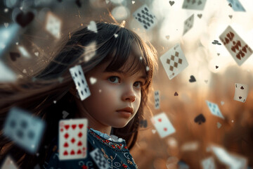 Wall Mural - beautiful character in the wonderland designed with generative ai technology