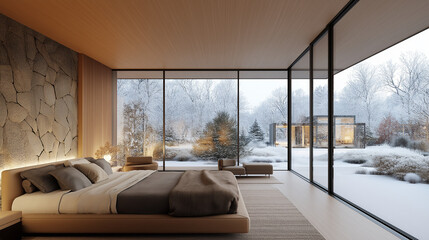 Wall Mural - Winter Wonderland Bedroom Retreat 