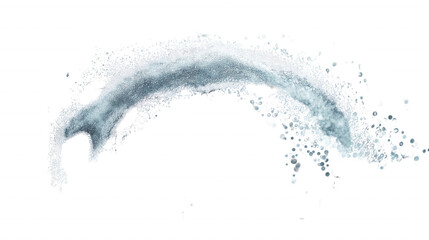 Wall Mural - A white background with a blue wave of water