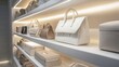 © nabila - Elegant Display of Fashion Handbags on Shelves