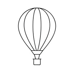 a line drawing of a hot air balloon
