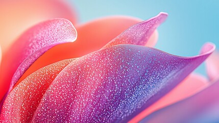 Wall Mural - Close-up of vibrant, dew-covered flower petals.