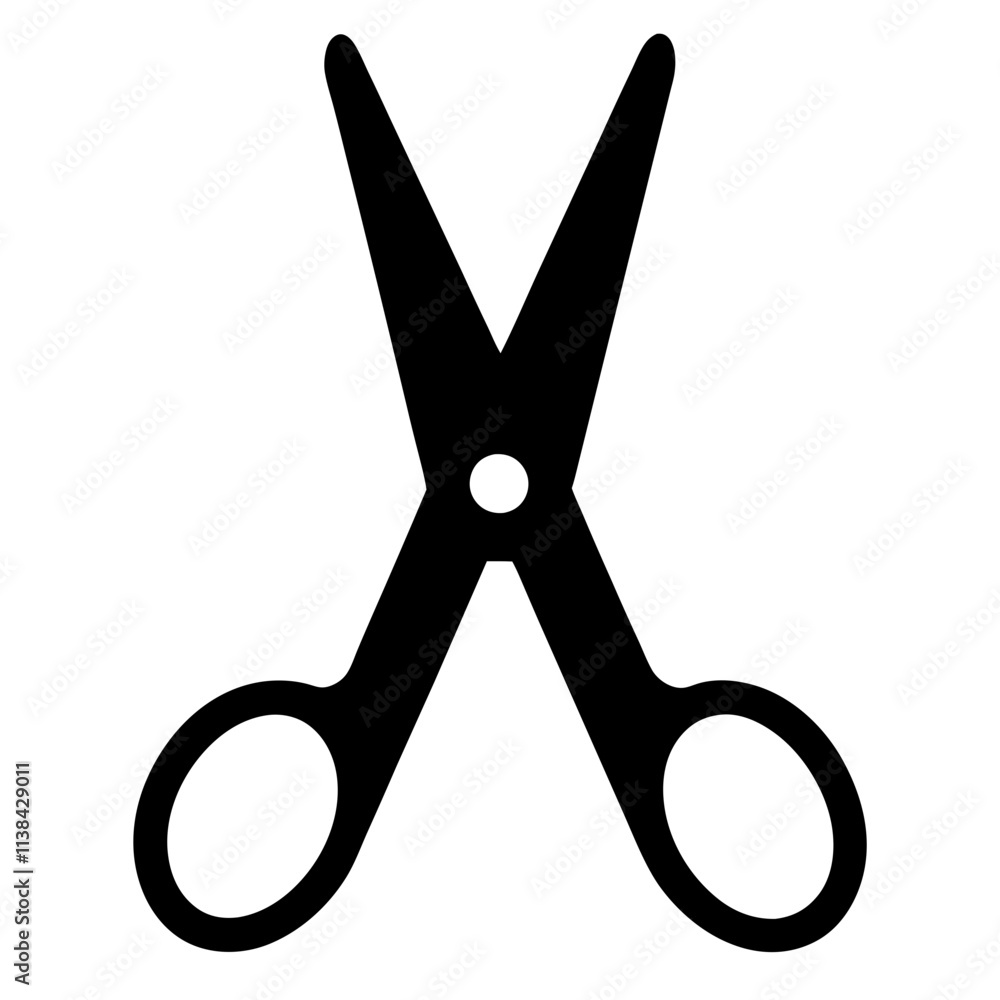 Scissor graphic elements vector silhouette, A simple scissor vector art ...