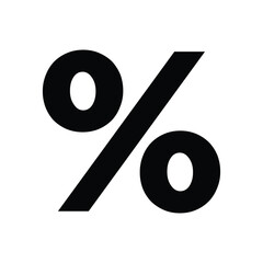 percent icon sign symbol on white background