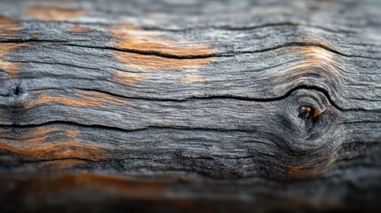 Wall Mural - Weathered wooden surface with blurred texture and subtle color variations for natural background use