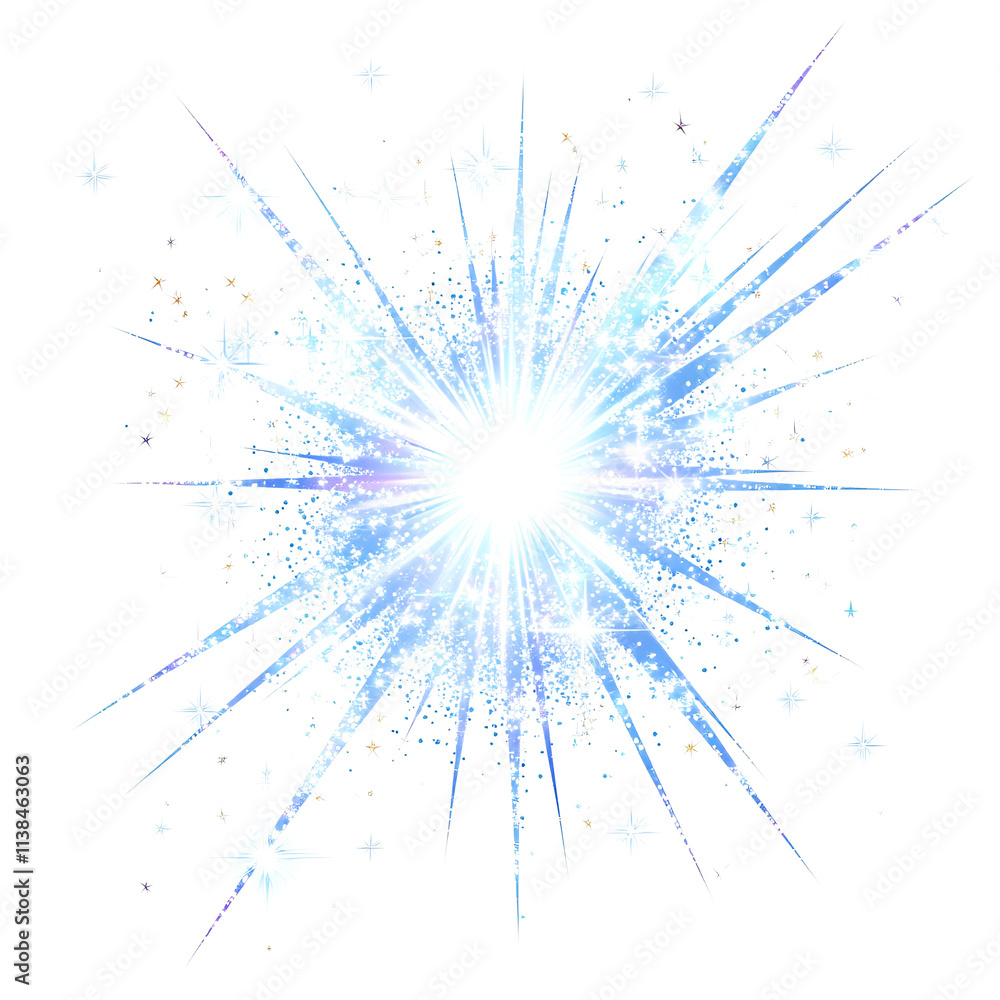 Blue Glow Light Effect Isolated on Transparent Background の Stock イラスト ...