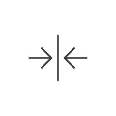 Align horizontal icon Logo symbol outline set