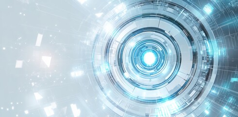 Abstract Futuristic Technology Circular Design
