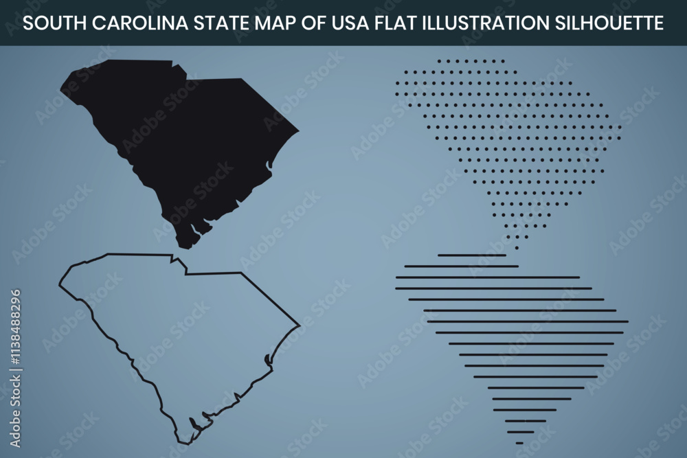 Sc Line Drawings South Carolina State Hand Drawn Outline Map of USA Stock Vector | Adobe ...