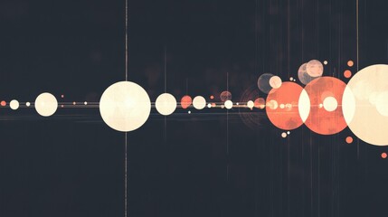 Leinwandbilder - Visualizing rhythmic beats through bright circles abstract art digital environment contemporary perspective modern concept