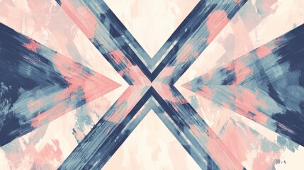 Poster - Dynamic abstract design with angular intersecting lines digital space graphic art modern aesthetic unique perspective