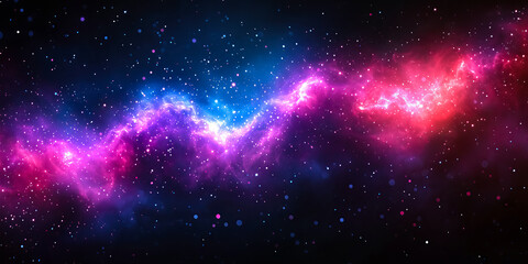vibrant pink blue nebula galaxy glowing cosmic space stars abstract celestial formation universe light trail