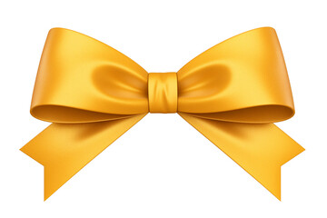 shiny golden ribbon bow with horizontal band, isolated on white background, exudes elegance and festivity, perfect for gift wrapping or decoration. PNG transparent