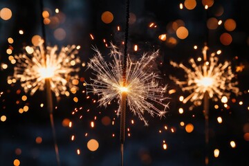 Wall Mural - aerial display of sparklers in flight