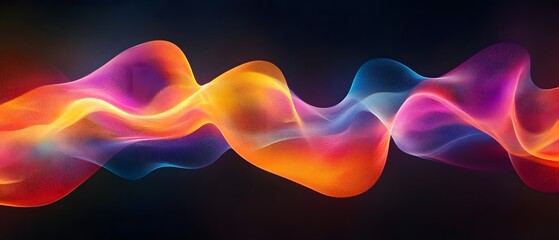 Poster - Vibrant flowing waves of color in a mesmerizing abstract design, featuring bright hues and smooth transitions that evoke energy and creativity in a digital art piece