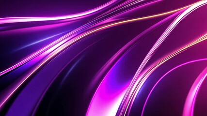 Wall Mural - Abstract purple light waves flowing smoothly in a dynamic glowing futuristic background.