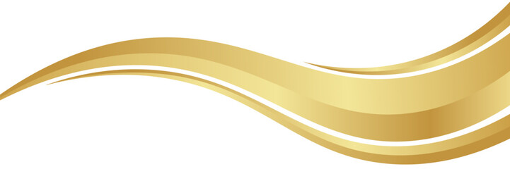 gold wave curve, golden wave corner shape for element, stripes ribbon golden graphic, striped gold. eps 10