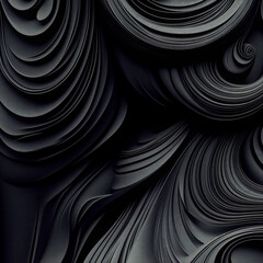 Poster - An abstract image with concentric gray curves and a layered structure that creates a sense of depth and volume
