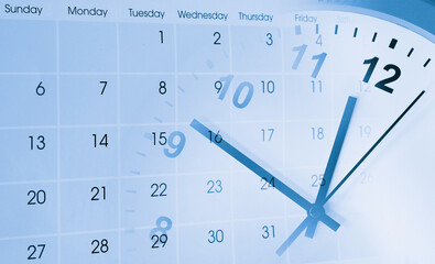 Wall Mural - clock and calendar