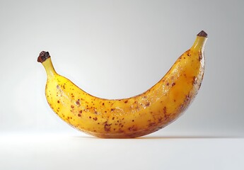 A meticulously detailed yellow banana on a plain white background, high-resolution professional photography, designed for stock photo and commercial projects, hyper-realistic finish