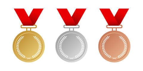 gold, silver and bronze medal award
