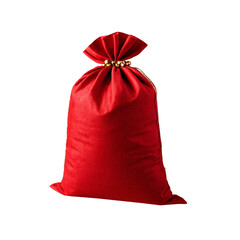 Wall Mural - Red Christmas sack isolated on transparent background