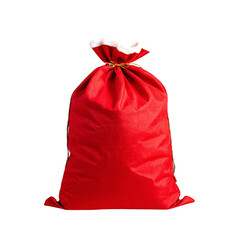 Wall Mural - Red Christmas sack isolated on transparent background