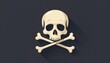 © Andrey - Intriguing symbol of danger featuring a vibrant skull and crossbones on a dark background