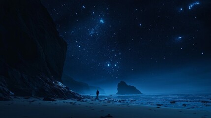 Night sky with stars in the galaxy