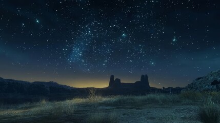 Night sky with stars in the galaxy