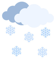 Wall Mural - Snowy flat icon vector isolated on white background.