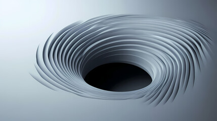 Wall Mural - 3d monotone mystery vortex design element. Vortex. Illustration