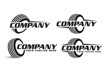 Set of tire shop logo design template. tire icon vector illustration inspiration