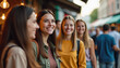 © Leah - Three Smiling Women in a City Market