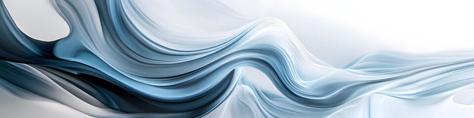 Wall Mural - create a linkedin cover image with abstract, flowing lines in soft blue and grey tones, representing