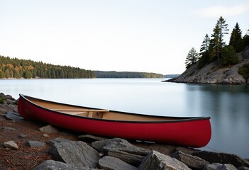 Wall Mural - boat on lake