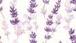 © LuvTK - Delicate lavender sprigs arranged in a scattered pattern, soft purple tones with intricate detailing, set against a light cream background, hd quality, minimalistic and serene floral design.