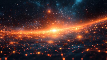 abstract 3d render background design with connected lines network concep