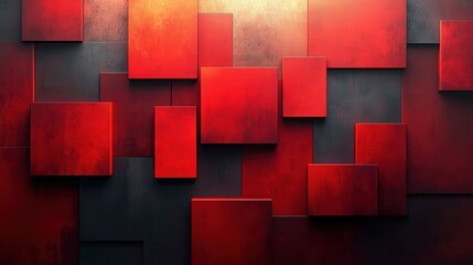 Wall Mural - abstract background design composition with red geometric shape