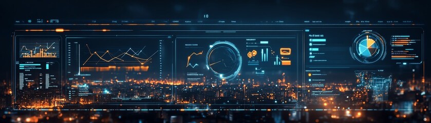 Poster - A hightech digital dashboard featuring wind turbine performance metrics, energy efficiency analytics, sleek design, vibrant visuals, ultradetailed, 4K