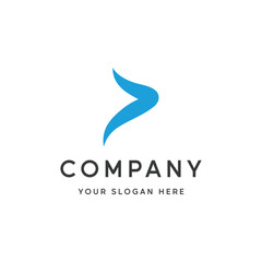Wall Mural - Initial P logo template design with geometry.Logo for business, business card, brand and identity.