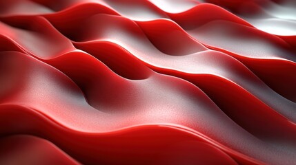 Wall Mural - red wavy lines 3d rende